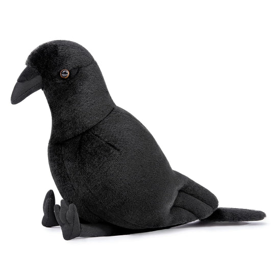 Crow Stuffed Animal-Black 7.9",Lifelike Crow Plush Toy,Bird Toys for Kids,Crow Gifts for Kids