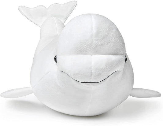 Simulation Beluga Whale Plush-15.7",Lifelike Beluga Whale Stuffed Animal, Sea Creature Stuffed Animals,Soft Toy,Whale Plush,Cuddly Toys,Unique Gifts for Kids,Whale Hug Pillows,Home Dec,Girls Gfts