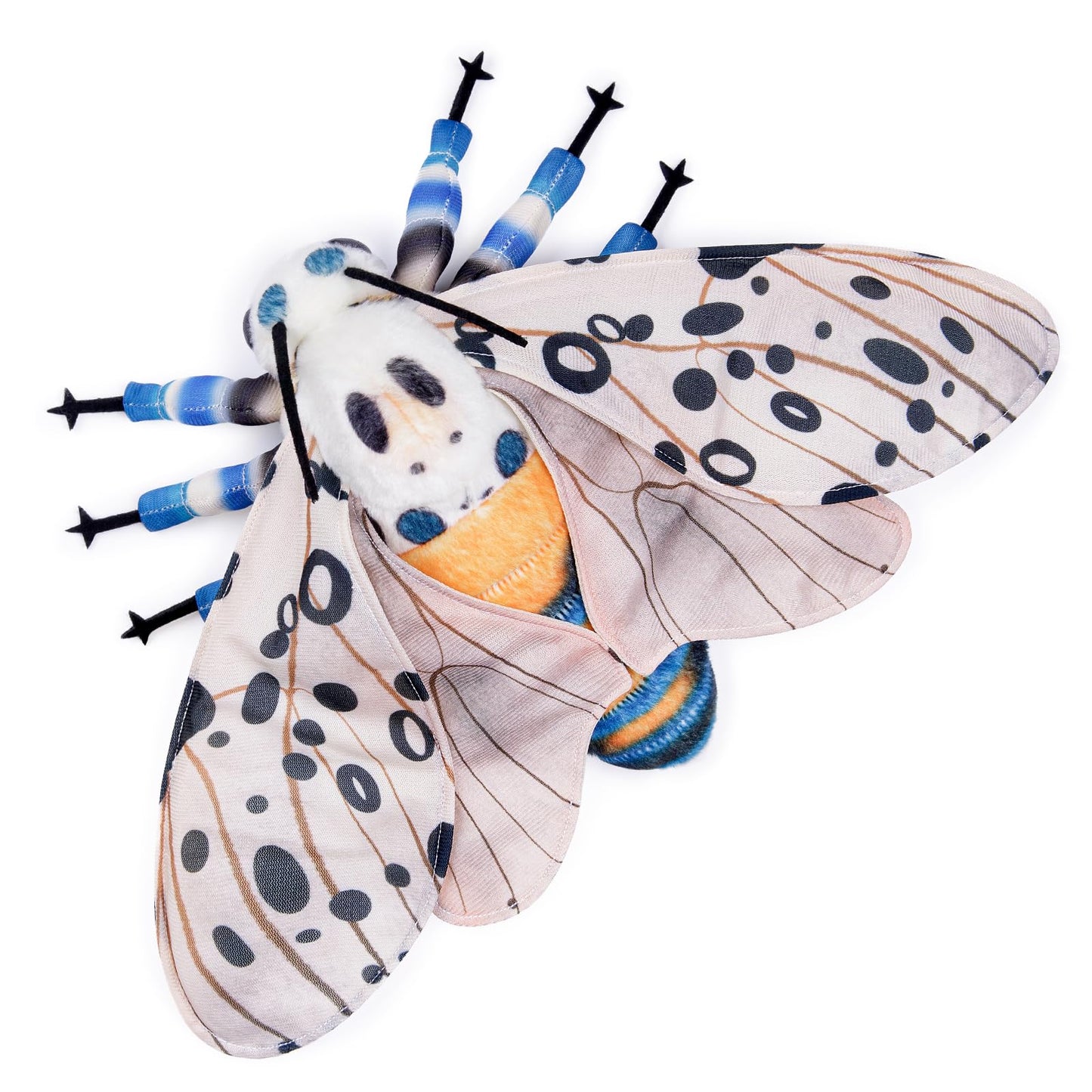 Simulation Leopard Moth Stuffed Animal - White 25 Inch,Soft Leopard Moth Plush Toy,Moth Toy for Kids, Home Decor, Cuddle Toy
