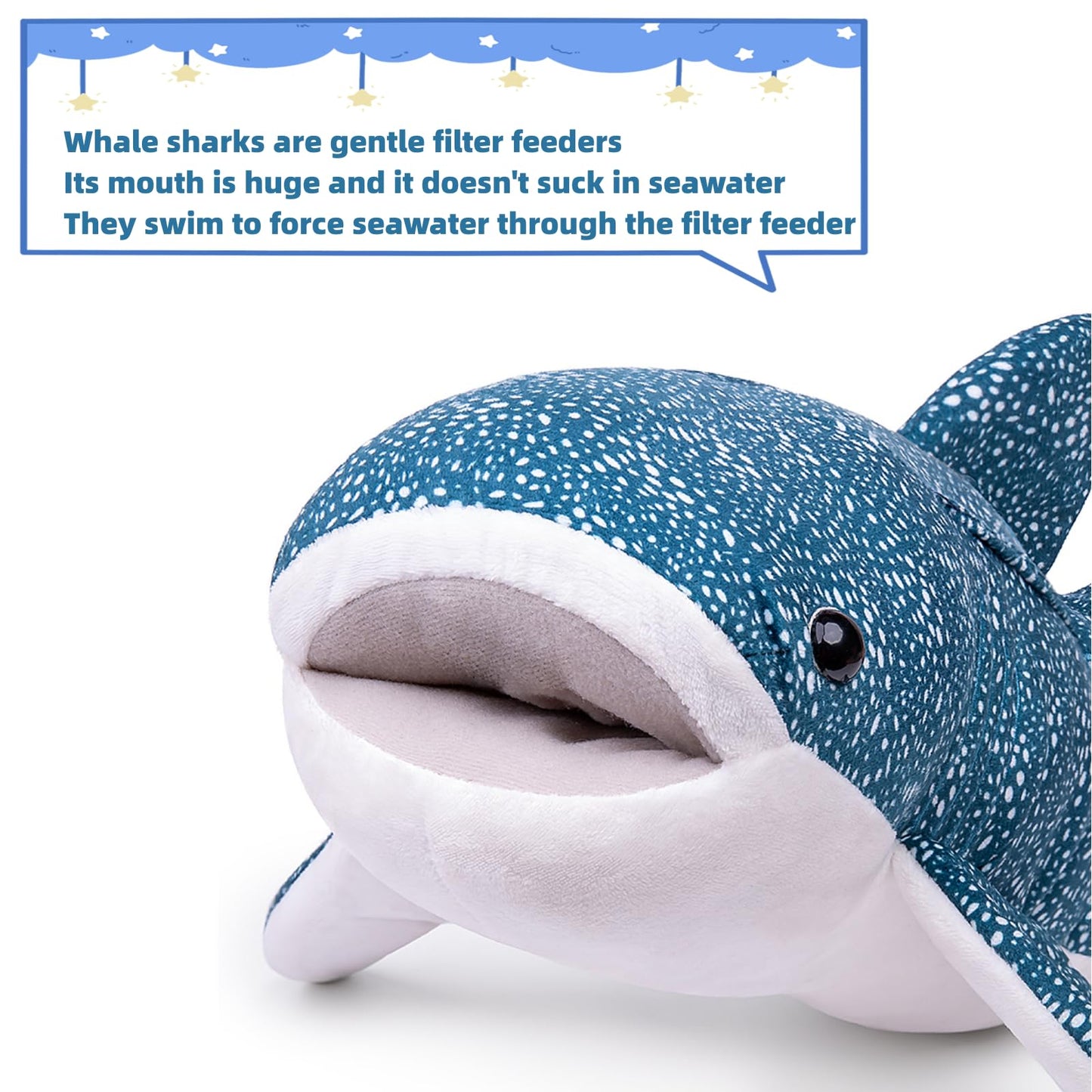 Simulation Giant Whale Shark Plush,Stuffed Animal,Plush Toy,Soft Toy,Stuffed Toy,Cuddly Toys,Gifts for Kids,20 Inches