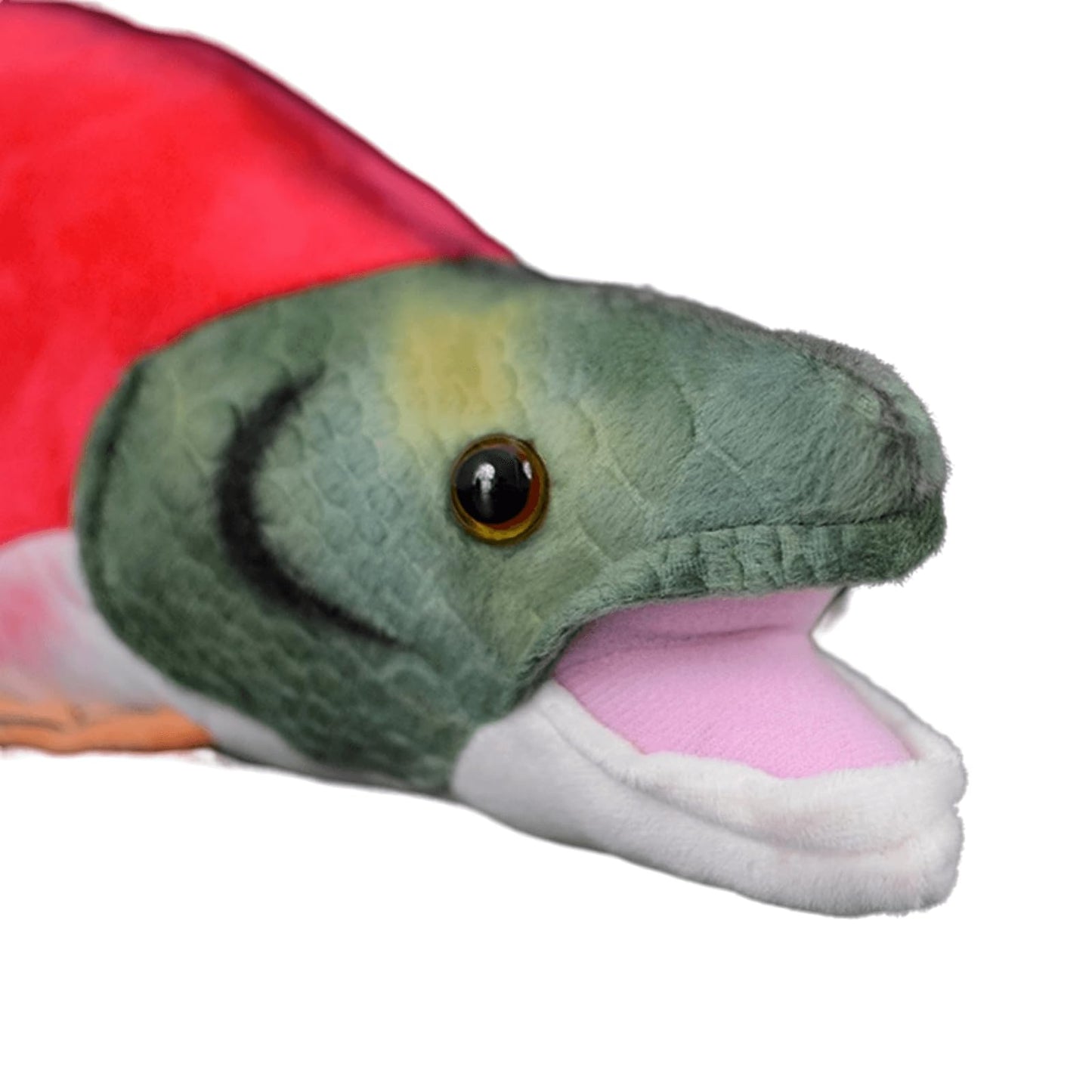 Simulation Sockeye Salmon Plush-Red 15",Soft Fish Stuffed Animal,Cuddly Toys,Children's Day Gifts for Kids,Girls Stuff