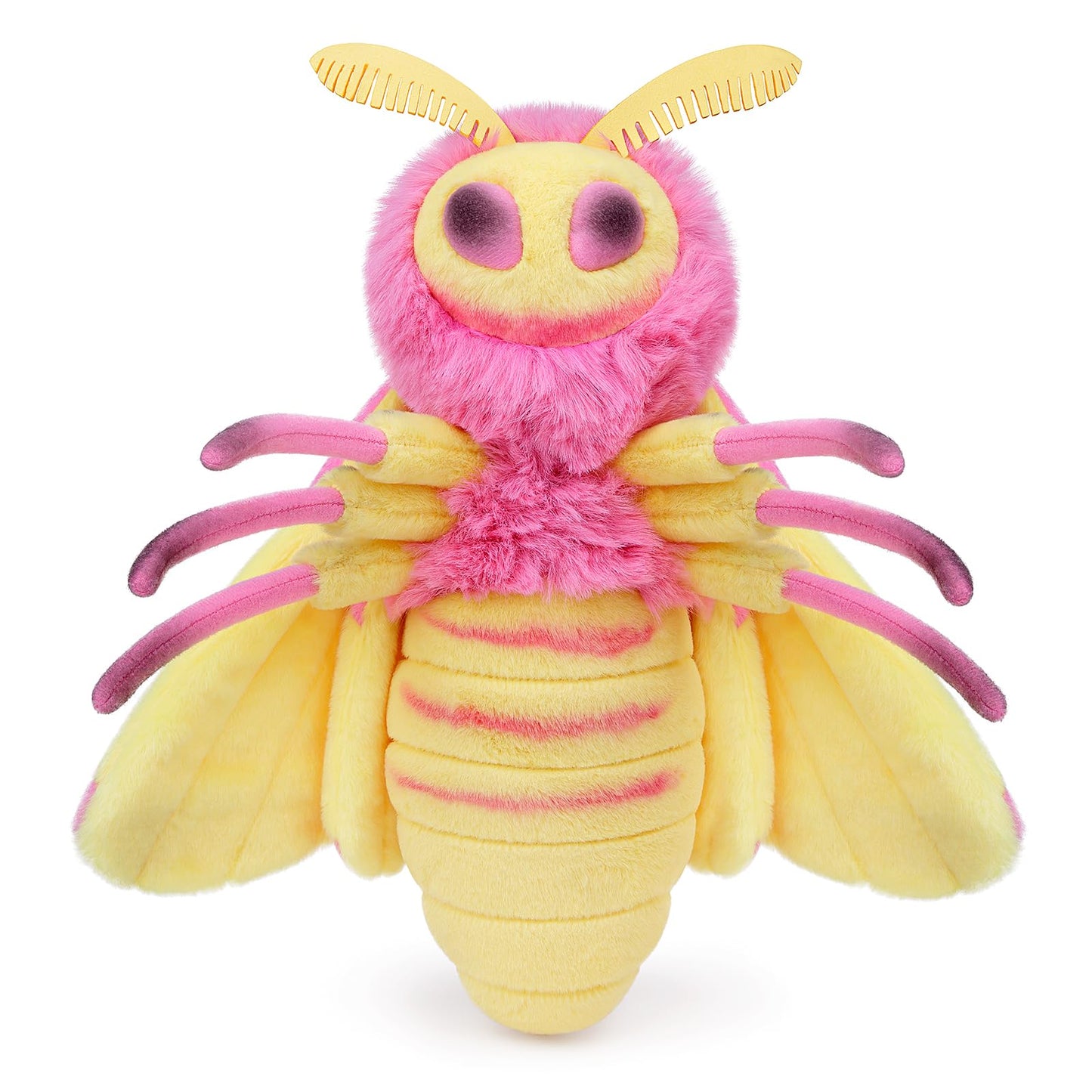 Silk Moth Stuffed Animal-Red 11.8",Moth Baby Plush Toy, Soft Toy,Girl Toys,Gifts for Kids,Home Decor,Hugging Toy
