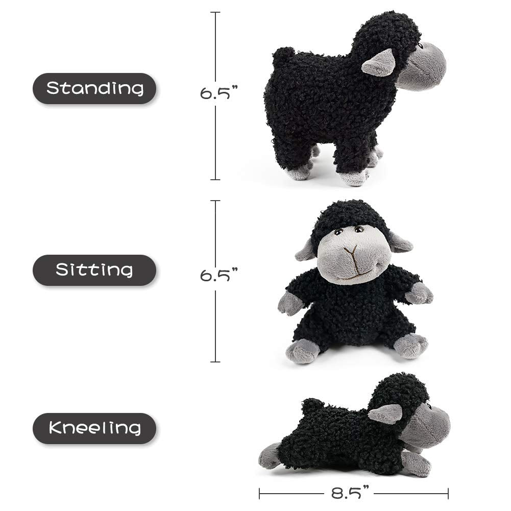 Sheep Stuffed Animal Lamb Plush Decorations 3Pcs (Sitting, Standing, Kneeling) White Sheep Toys Gift for Kids Little Girl/Boy