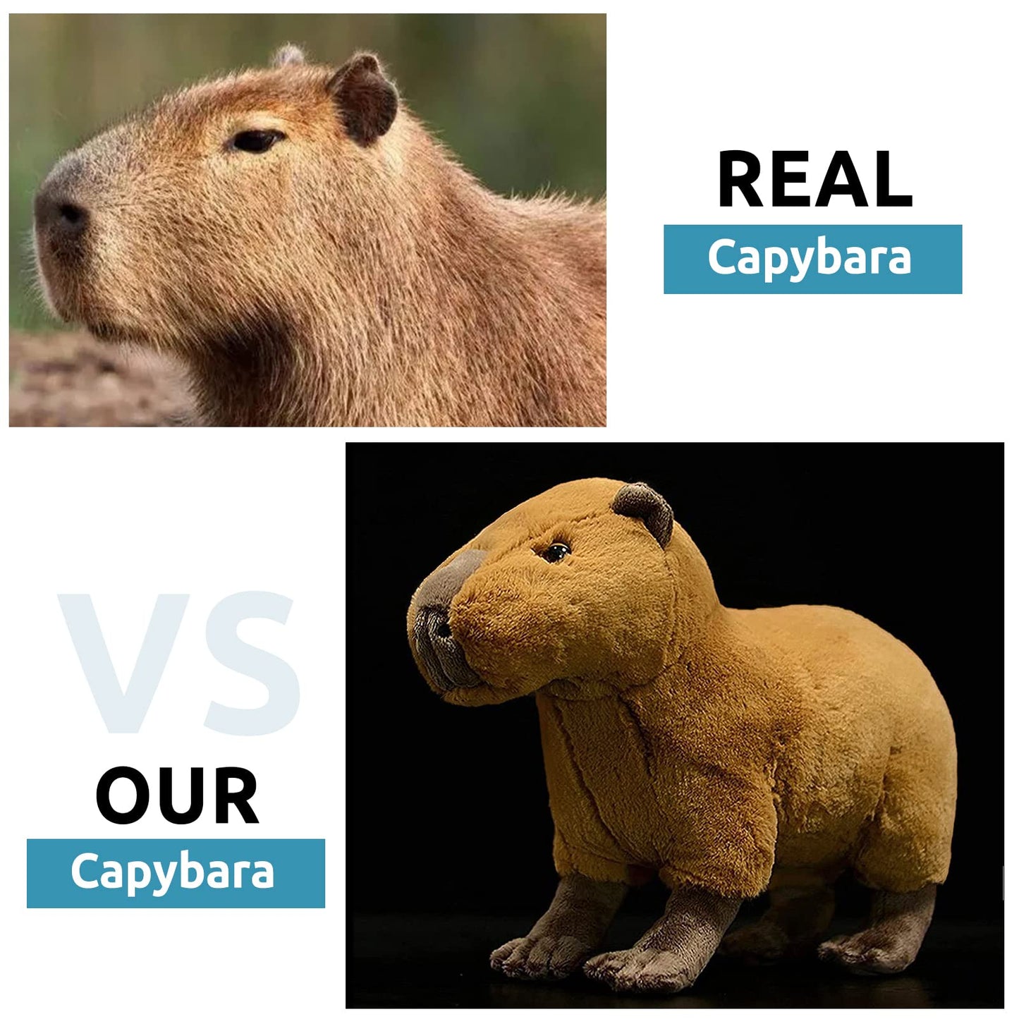 Realistic Capybara Stuffed Animal-Pink 12.6",Capybara Plush Toy, Soft Animals Toy,Girl Toys,Gifts for Kids