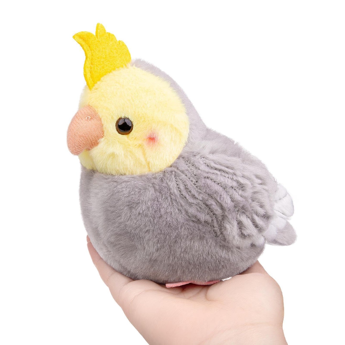 Cockatiel-Gray Stuffed Animal 5",Bird Plush Toy, Delicate,Girl Toys, Children's Gifts, Home Decor
