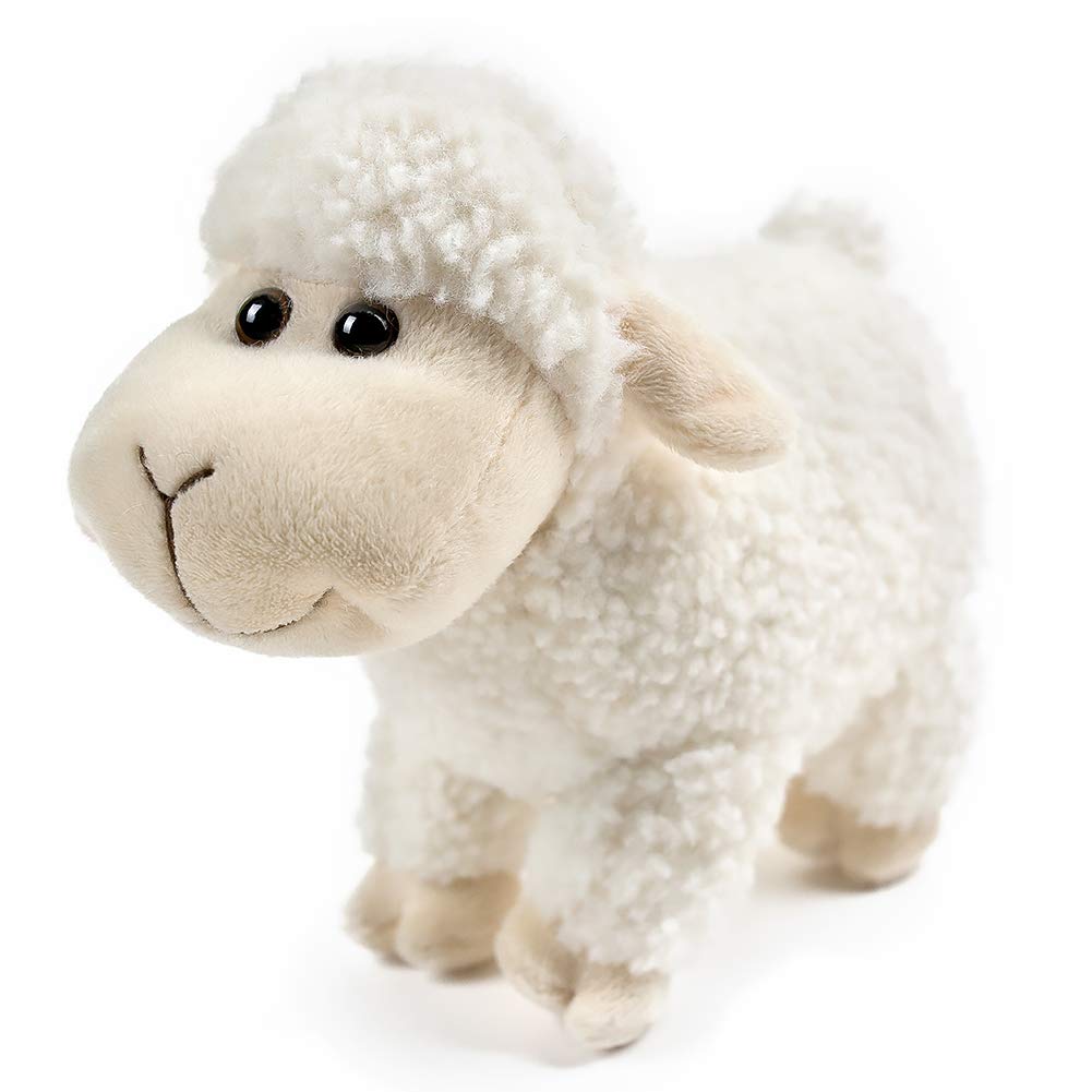 Sheep Stuffed Animal Lamb Plush Decorations 3Pcs (Sitting, Standing, Kneeling) White Sheep Toys Gift for Kids Little Girl/Boy