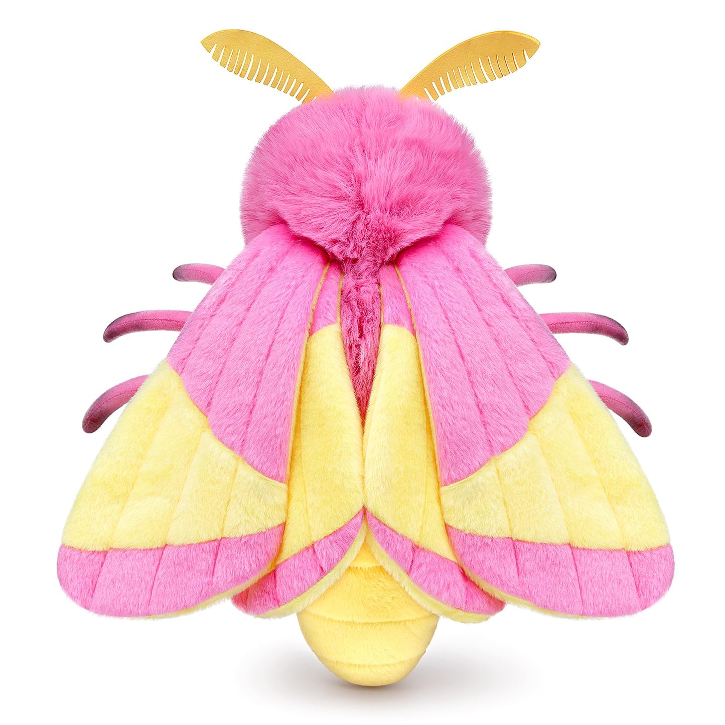 Silk Moth Stuffed Animal-Red 11.8",Moth Baby Plush Toy, Soft Toy,Girl Toys,Gifts for Kids,Home Decor,Hugging Toy