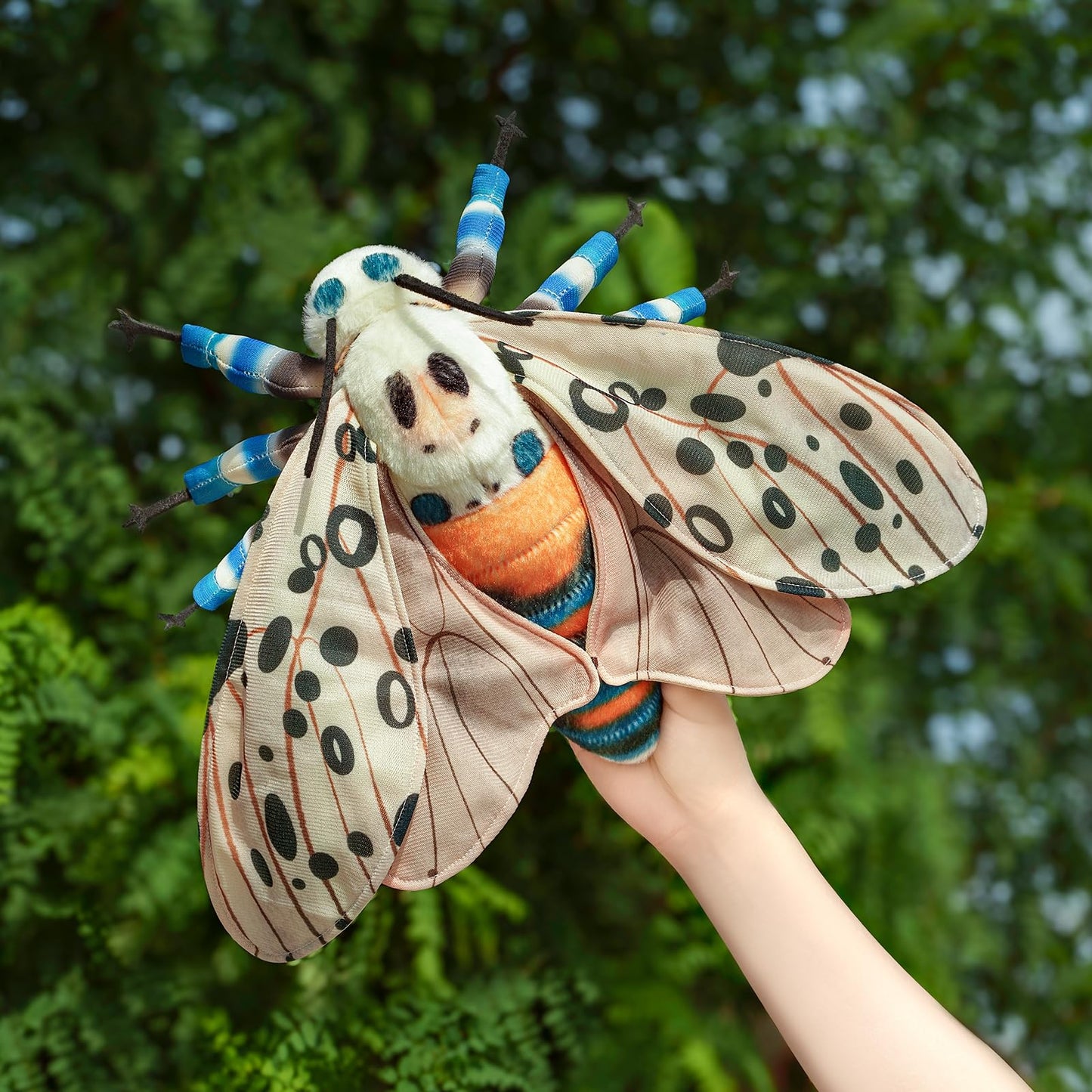 Simulation Leopard Moth Stuffed Animal - White 25 Inch,Soft Leopard Moth Plush Toy,Moth Toy for Kids, Home Decor, Cuddle Toy