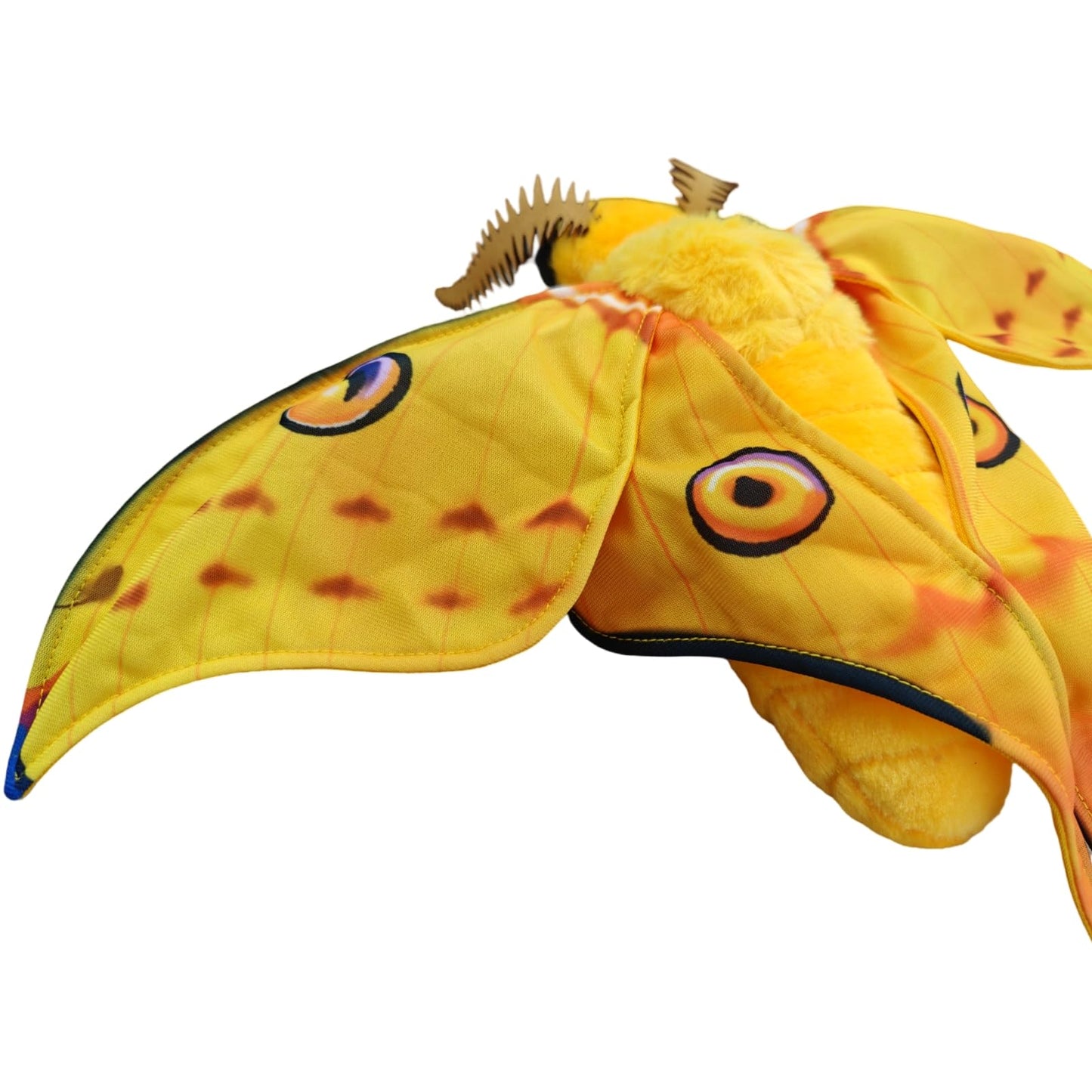 Simulation Luna Moth Stuffed Animal - Yellow 9.8 Inch,Long-Tailed Silk Moth Plush Toy, Soft Moth Stuffed Toy for Kids, Baby Gifts,Home Decor, Cuddle Toy