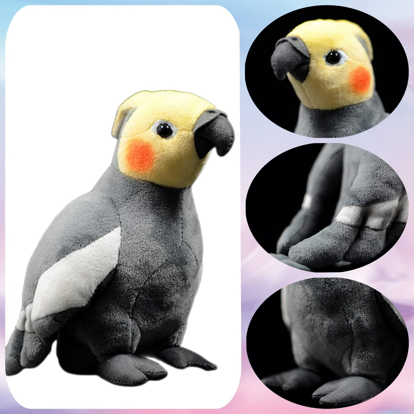 Realistic Parrot Stuffed Animal-2pcs,Stuffed Parrot for Shoulder, Girl Toys,Gifts for Kids,Home Decor