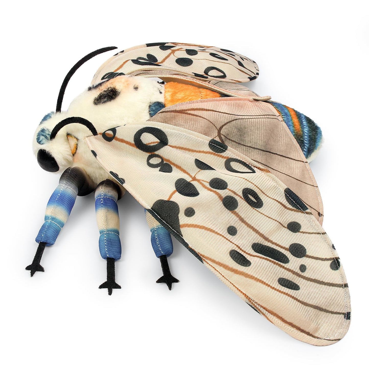 Simulation Leopard Moth Stuffed Animal - White 25 Inch,Soft Leopard Moth Plush Toy,Moth Toy for Kids, Home Decor, Cuddle Toy