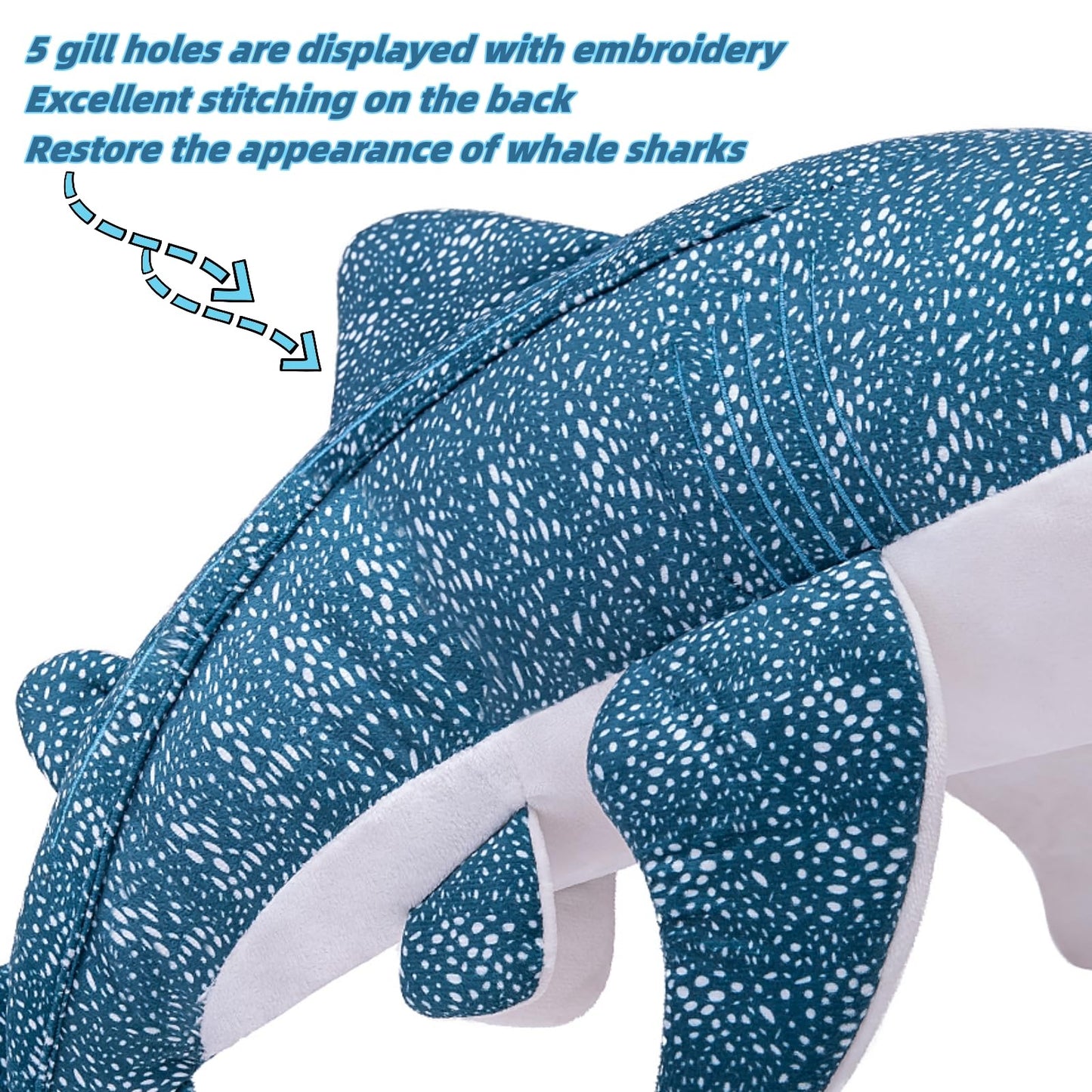 Simulation Giant Whale Shark Plush,Stuffed Animal,Plush Toy,Soft Toy,Stuffed Toy,Cuddly Toys,Gifts for Kids,20 Inches