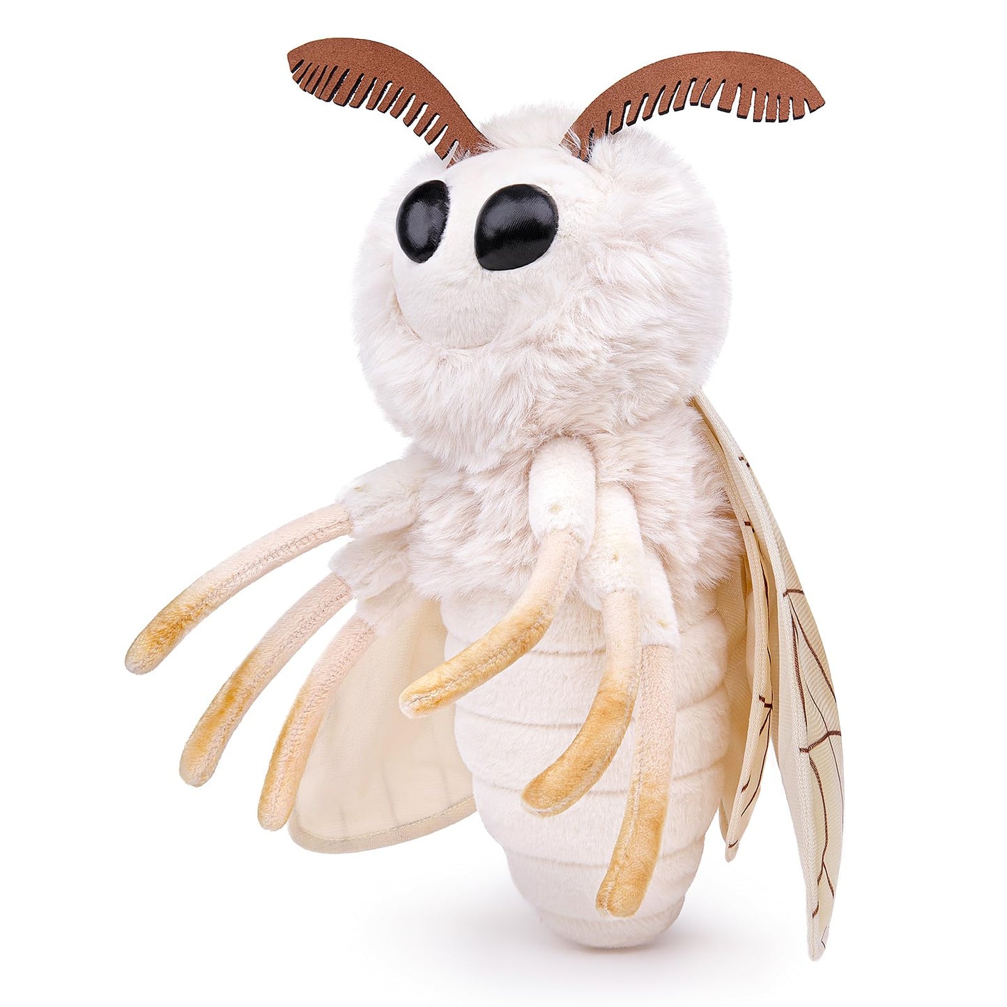 Silk Moth Stuffed Animal-Red 11.8",Moth Baby Plush Toy, Soft Toy,Girl Toys,Gifts for Kids,Home Decor,Hugging Toy