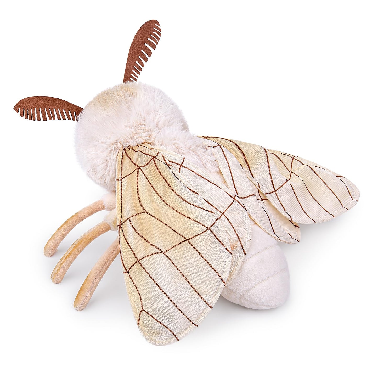 Silk Moth Stuffed Animal-Red 11.8",Moth Baby Plush Toy, Soft Toy,Girl Toys,Gifts for Kids,Home Decor,Hugging Toy