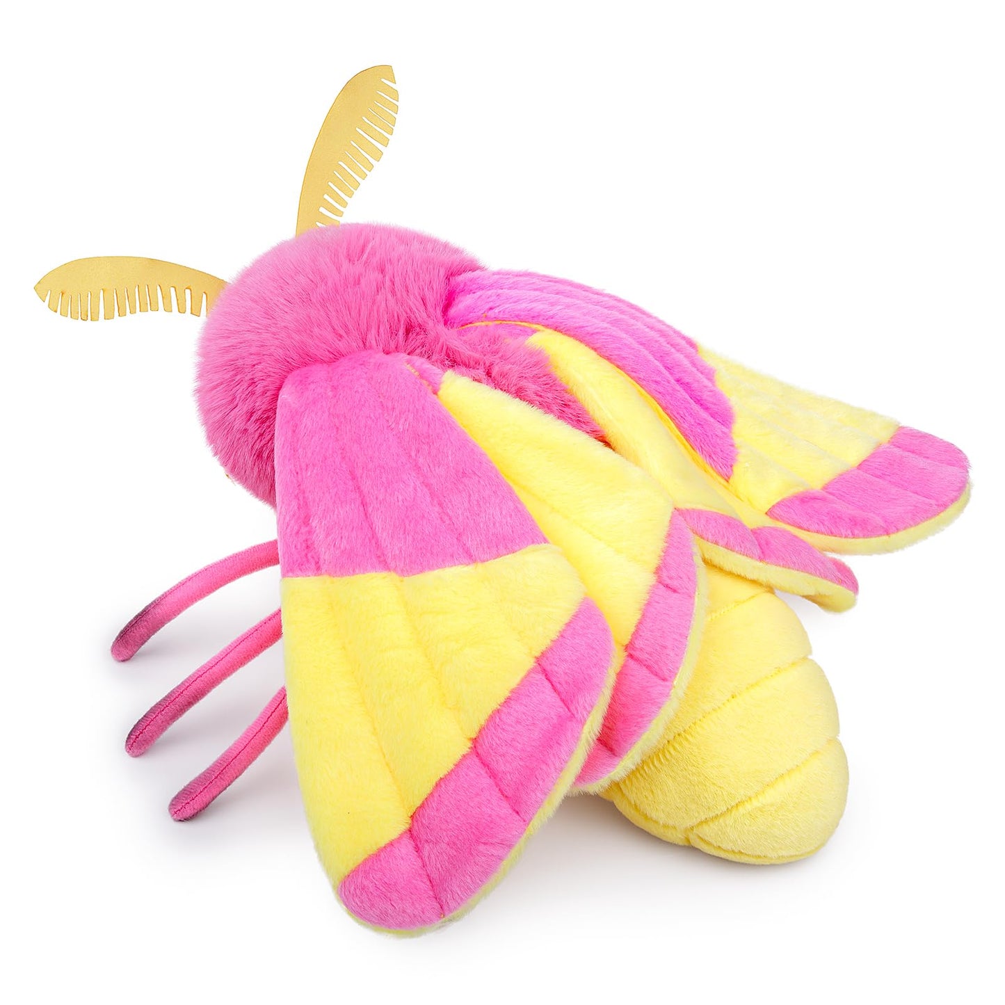 Silk Moth Stuffed Animal-Red 11.8",Moth Baby Plush Toy, Soft Toy,Girl Toys,Gifts for Kids,Home Decor,Hugging Toy