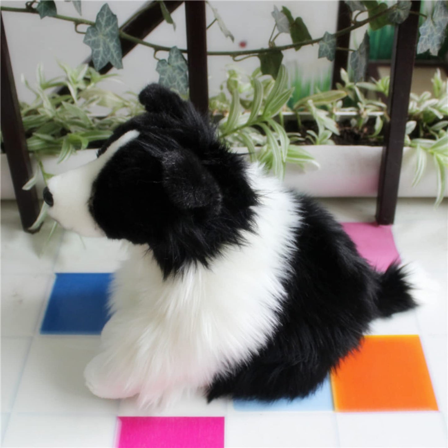 Realistic Border Collie Stuffed Animal-12in,Dog Plush,Soft Toy for Kids, Home Decor,Hugging Toy