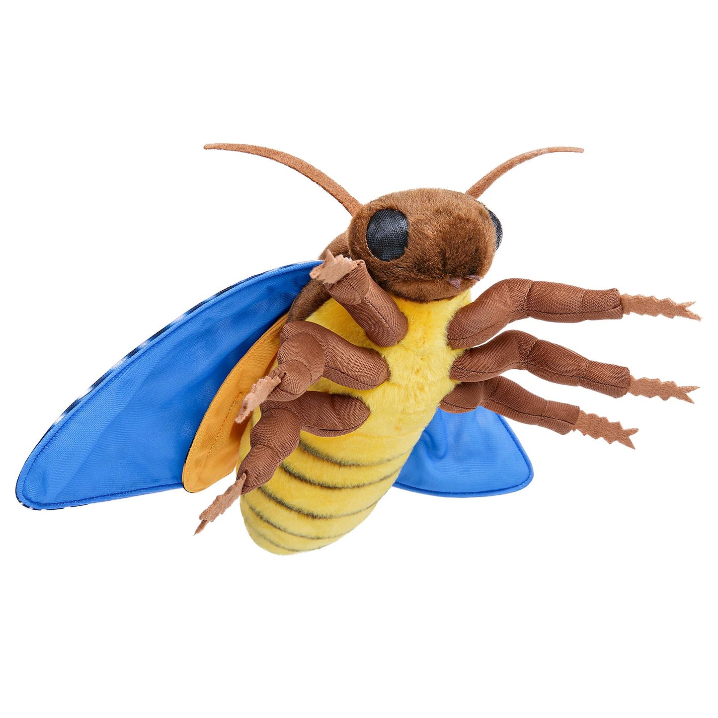 Simulation Deaths Head Hawk Moth Stuffed Animal-Blue 9.8",Lifelike Death's-Head Hawkmoth Plush Toy, Moth Toy,Gifts for Kids,Home Decor