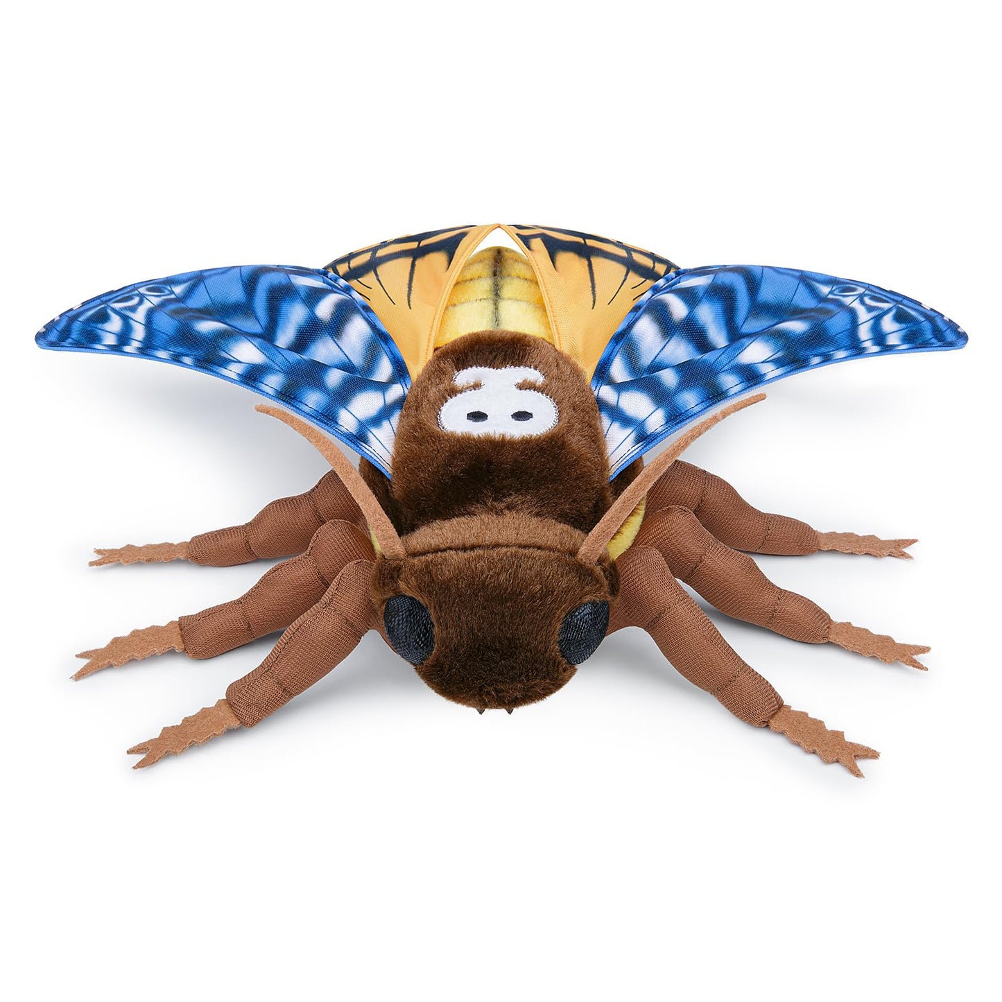 Simulation Deaths Head Hawk Moth Stuffed Animal-Blue 9.8",Lifelike Death's-Head Hawkmoth Plush Toy, Moth Toy,Gifts for Kids,Home Decor