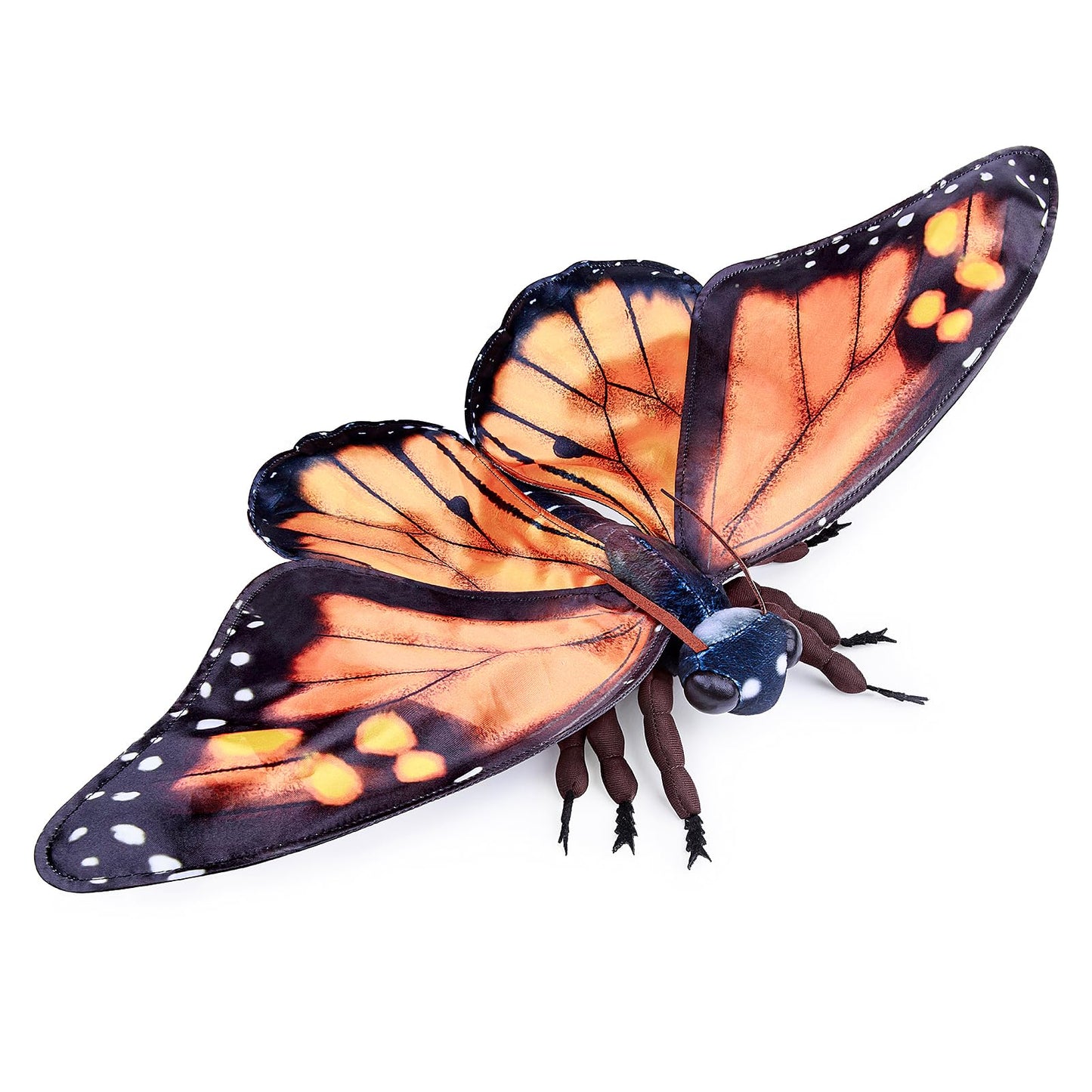Realistic Monarch Butterfly Stuffed Animal-Orange 10 Inch,Beautiful Moth Plush Toy