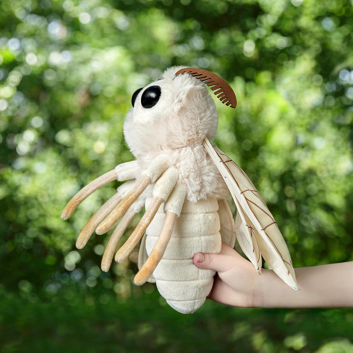 Silk Moth Stuffed Animal-Red 11.8",Moth Baby Plush Toy, Soft Toy,Girl Toys,Gifts for Kids,Home Decor,Hugging Toy