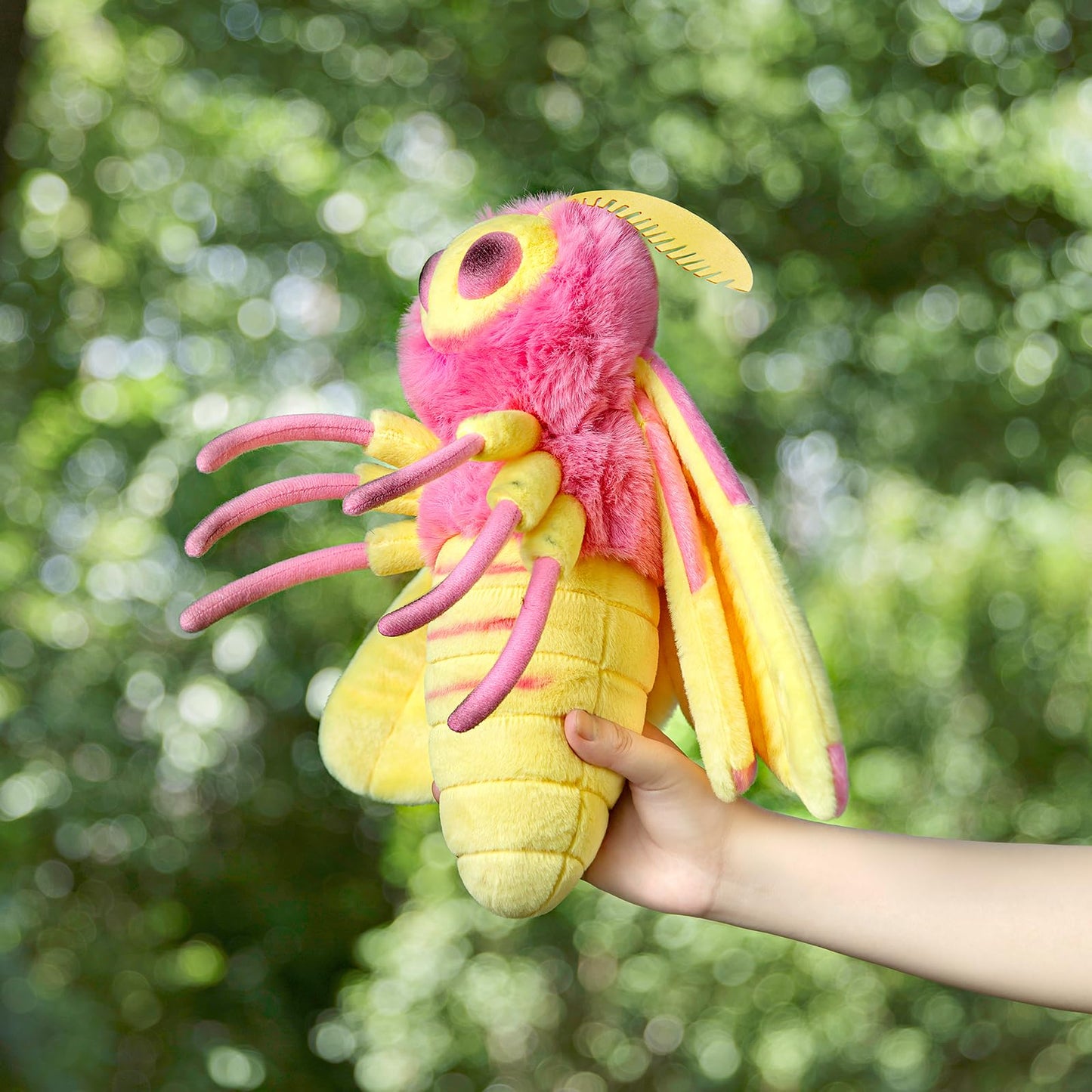Silk Moth Stuffed Animal-Red 11.8",Moth Baby Plush Toy, Soft Toy,Girl Toys,Gifts for Kids,Home Decor,Hugging Toy