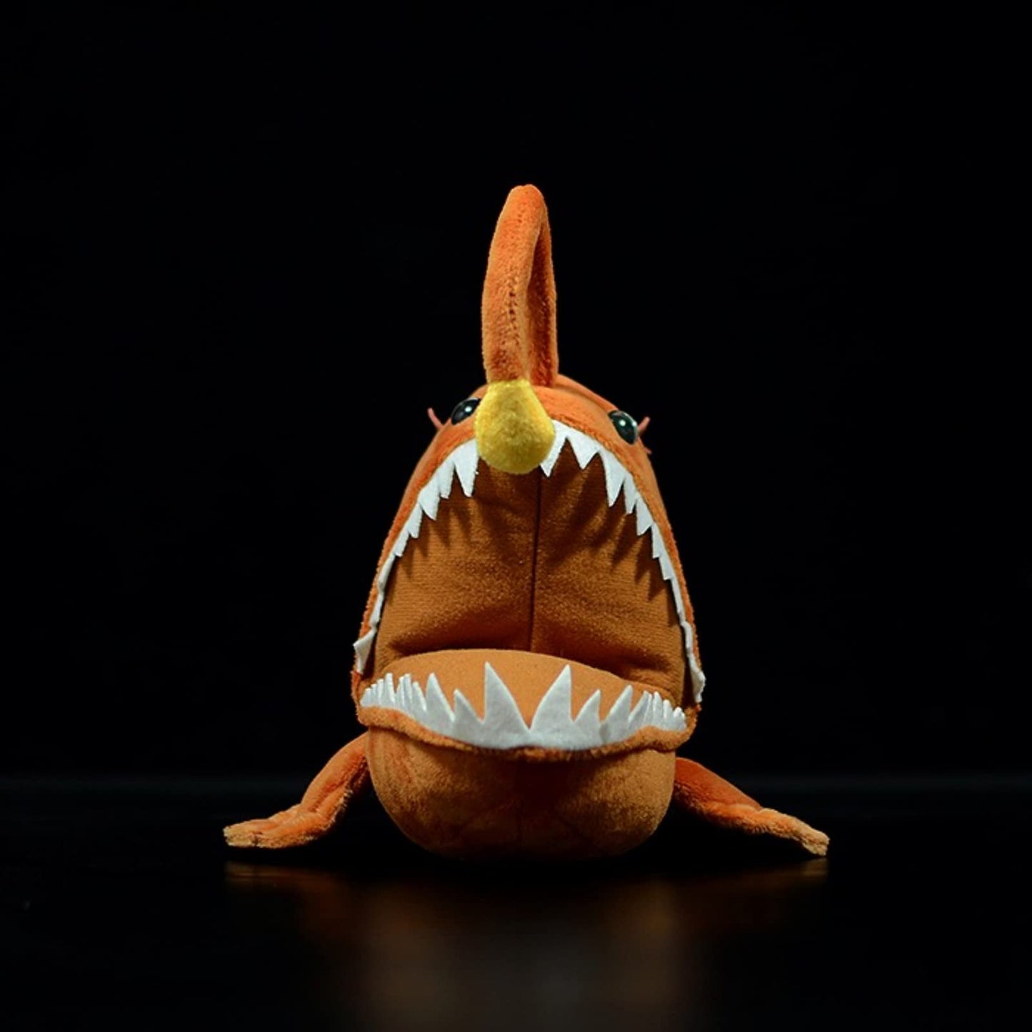 Lifelike Anglerfish Plush-Brown 9.8" Fish Stuffed Animal,Soft Monkfish Plush Toy,Gifts for Kids