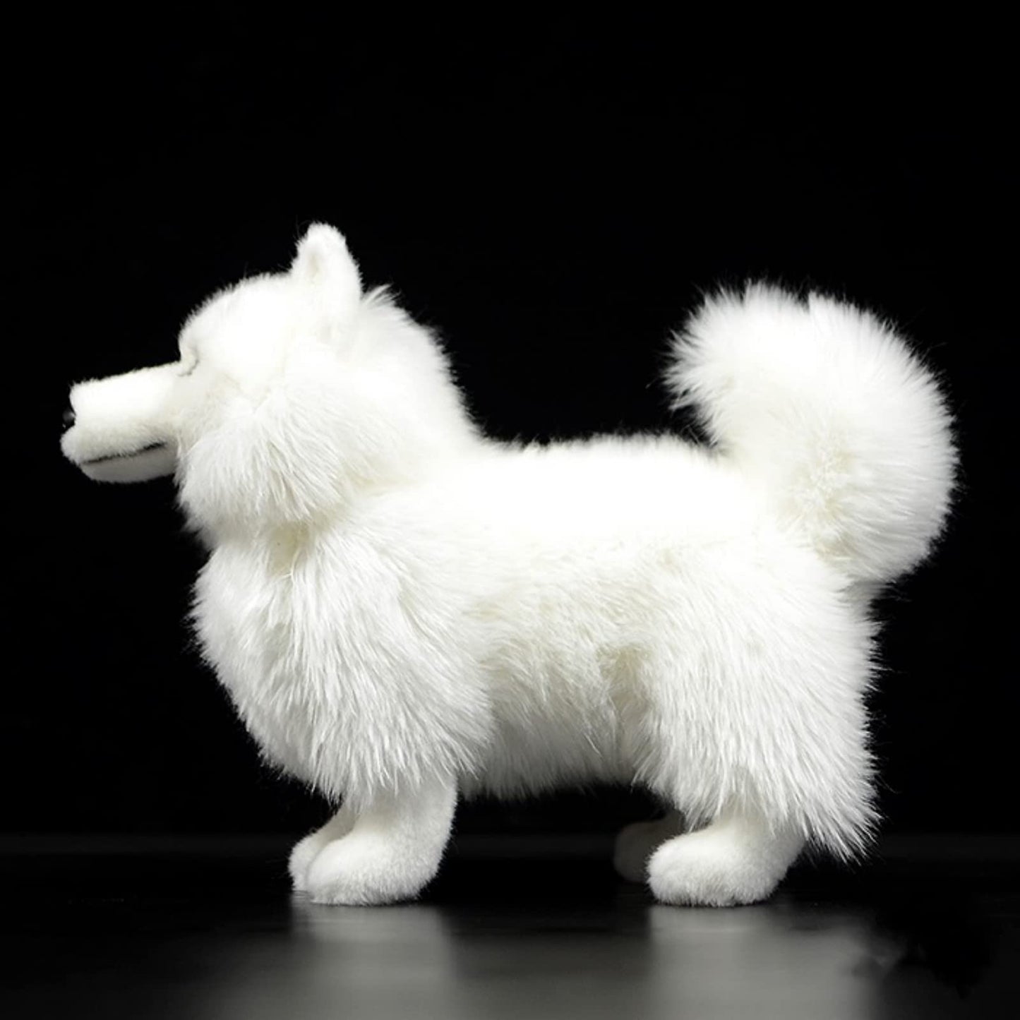 Realistic Samoyed Stuffed Animal-White 12",Dog Plush Toy, Soft,Girl Toys,Gifts for Kids