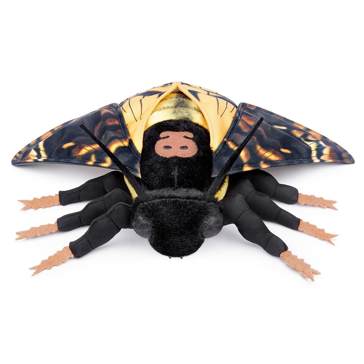 Simulation Deaths Head Hawk Moth Stuffed Animal-Yellow 9.8",Lifelike Death's-Head Hawkmoth Plush Toy, Moth Toy,Gifts for Kids,Home Decor