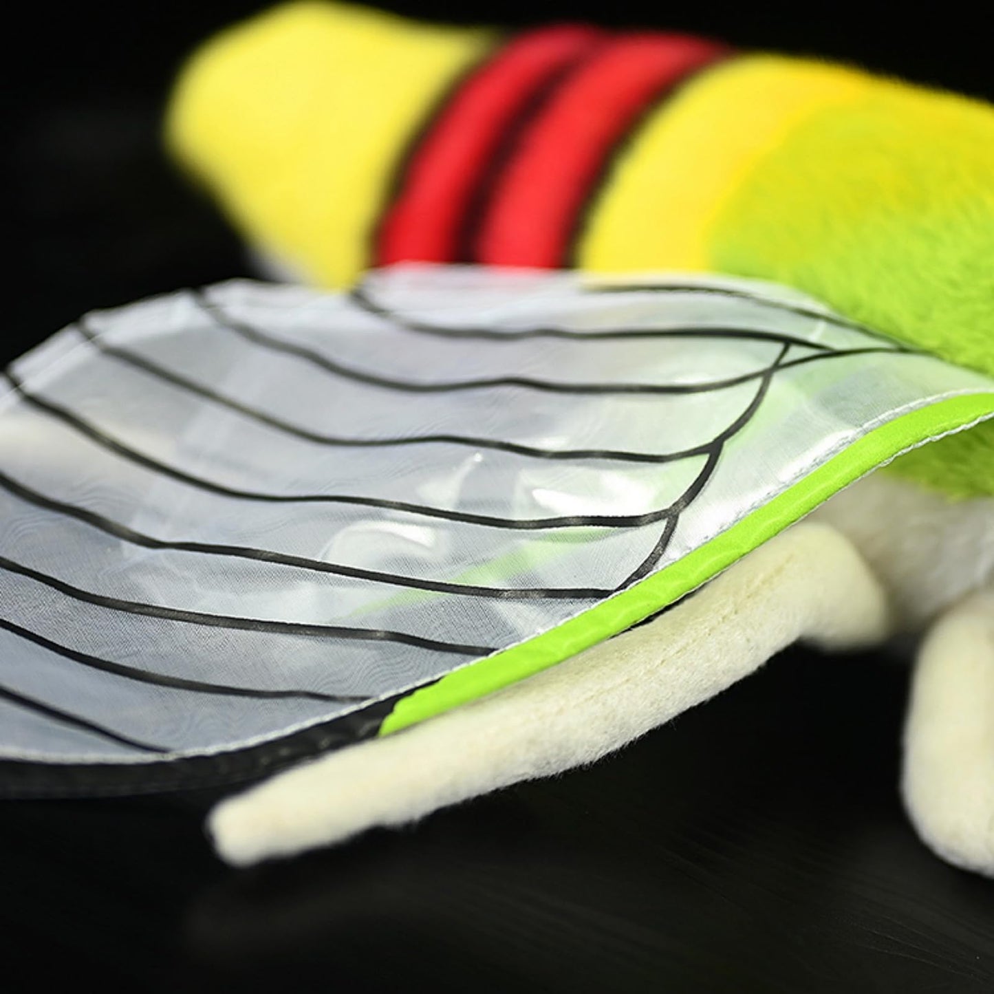 Realistic Cephonodes Hylas Plush Animal - Yellow 9.8 Inch,Pellucid Hawkmoth Plush Toy, Soft Moth Stuffed Toy for Kids, Home Decor, Cuddle Toy