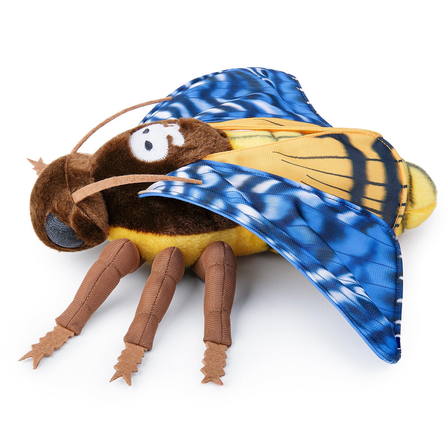 Simulation Deaths Head Hawk Moth Stuffed Animal-Blue 9.8",Lifelike Death's-Head Hawkmoth Plush Toy, Moth Toy,Gifts for Kids,Home Decor
