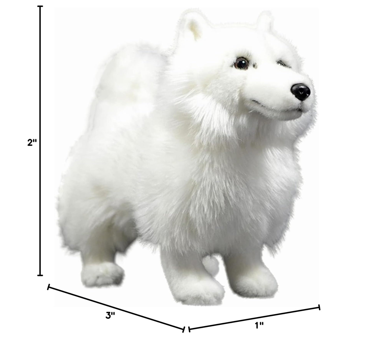 Realistic Samoyed Stuffed Animal-White 12",Dog Plush Toy, Soft,Girl Toys,Gifts for Kids