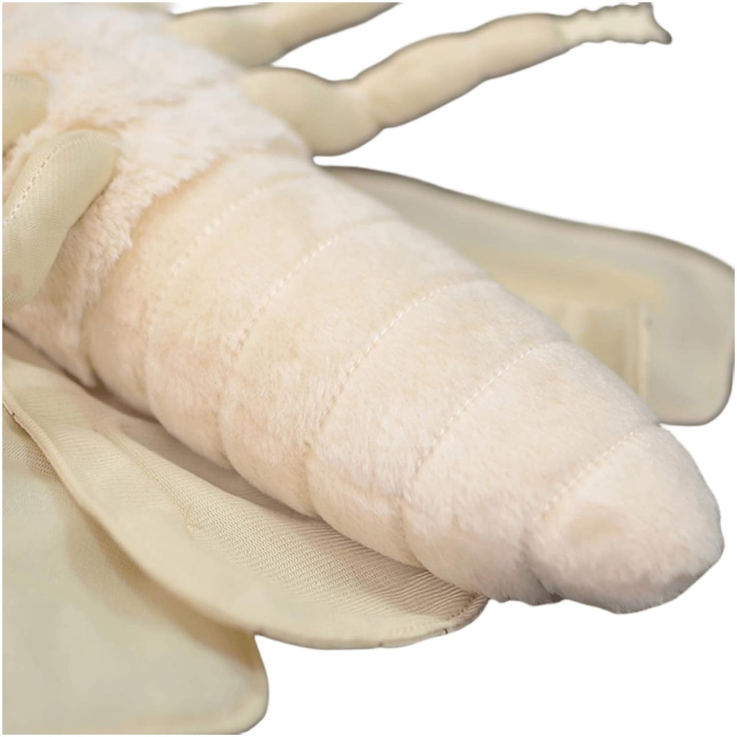 Simulation Silk Moth Stuffed Animal-White-15in, Soft Moth Plush Toy Gifts for Kids, Baby,Home Decor,Hugging Toy