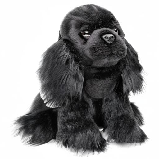 Realistic Cocker Spaniel Stuffed Animal-Black 10", Cocker Spaniel Gifts,Girl Toys,Gifts for Kids,Home Decor,Hugging Toy