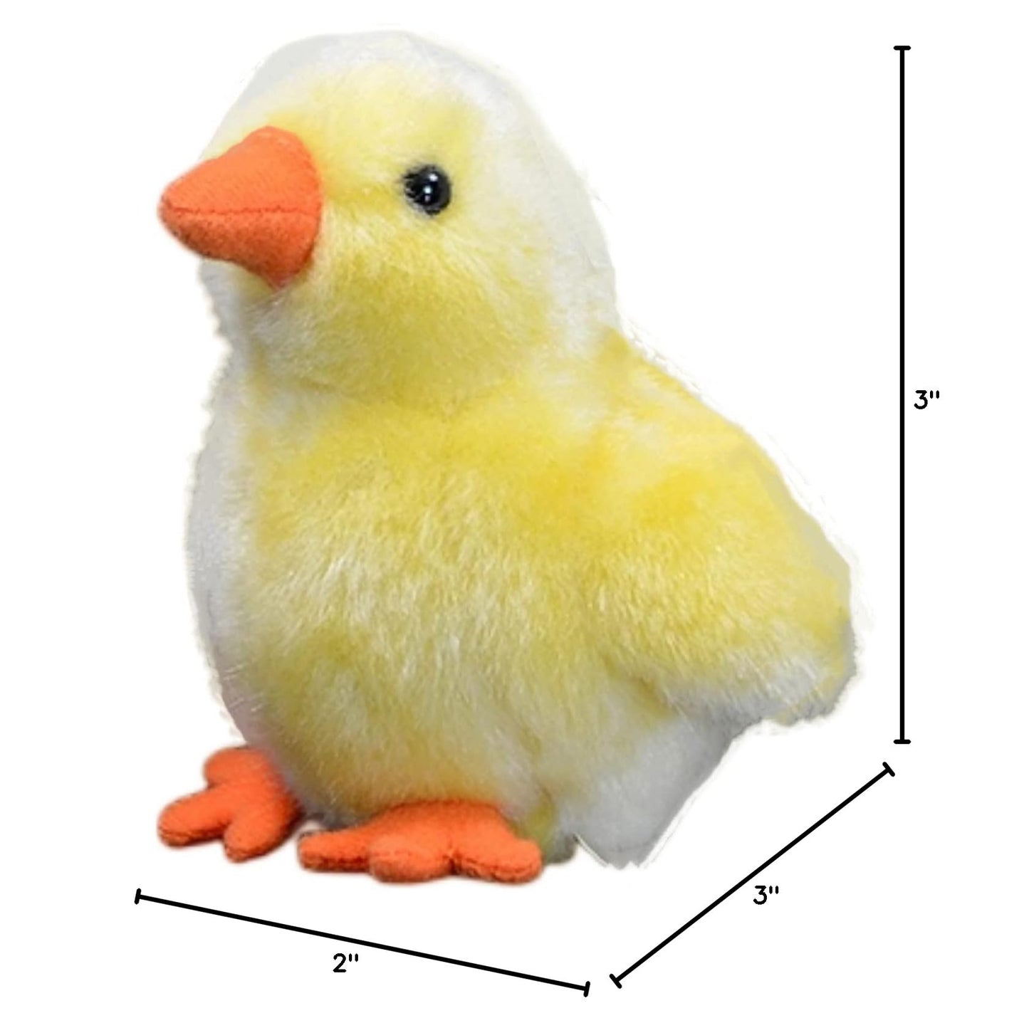 Lifelike Chick Plush-Yellow 4" Chicken Stuffed Animal,Soft Chicks Plush Toy,Girl Toys,Gifts for Kids