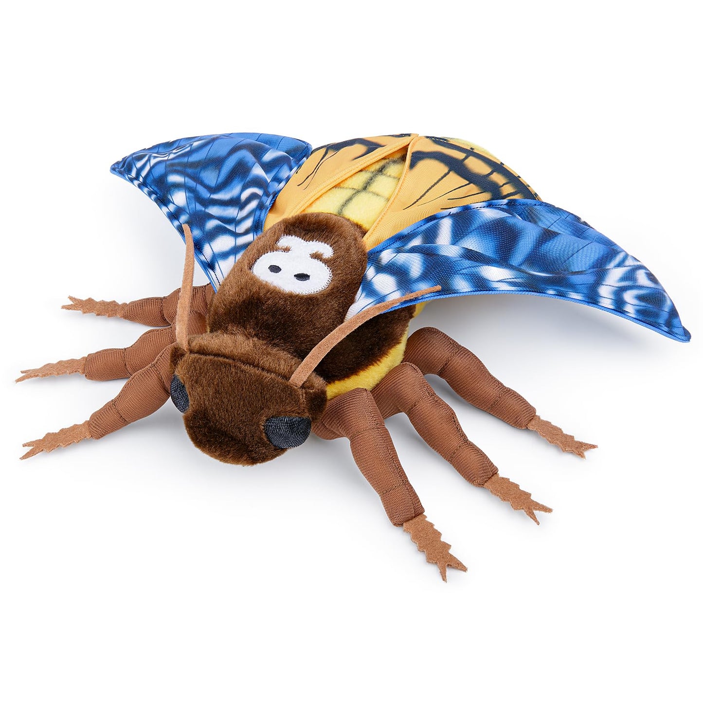 Simulation Deaths Head Hawk Moth Stuffed Animal-Blue 9.8",Lifelike Death's-Head Hawkmoth Plush Toy, Moth Toy,Gifts for Kids,Home Decor