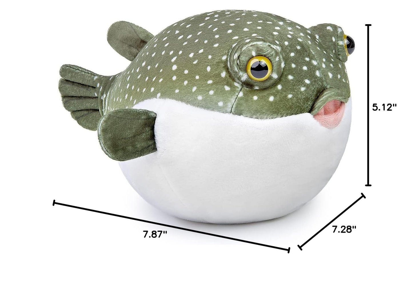 Pufferfish Plush Toy, Fish Stuffed Animal, Plush Toy, Gifts for Kids, Fish 7 Inches Green,Girl Toys,Gifts for Kids,Home Decor,Hugging Toy