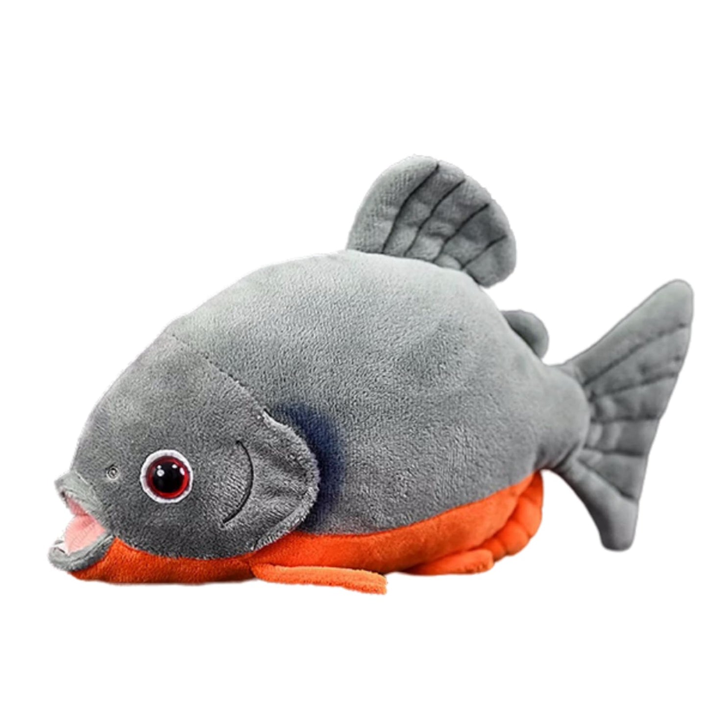 Simulation Piranha Plush,Lifelike Piranha Model,Fish Stuffed Animal,Soft Toy,Gifts for Kids,8.5 Inches Long