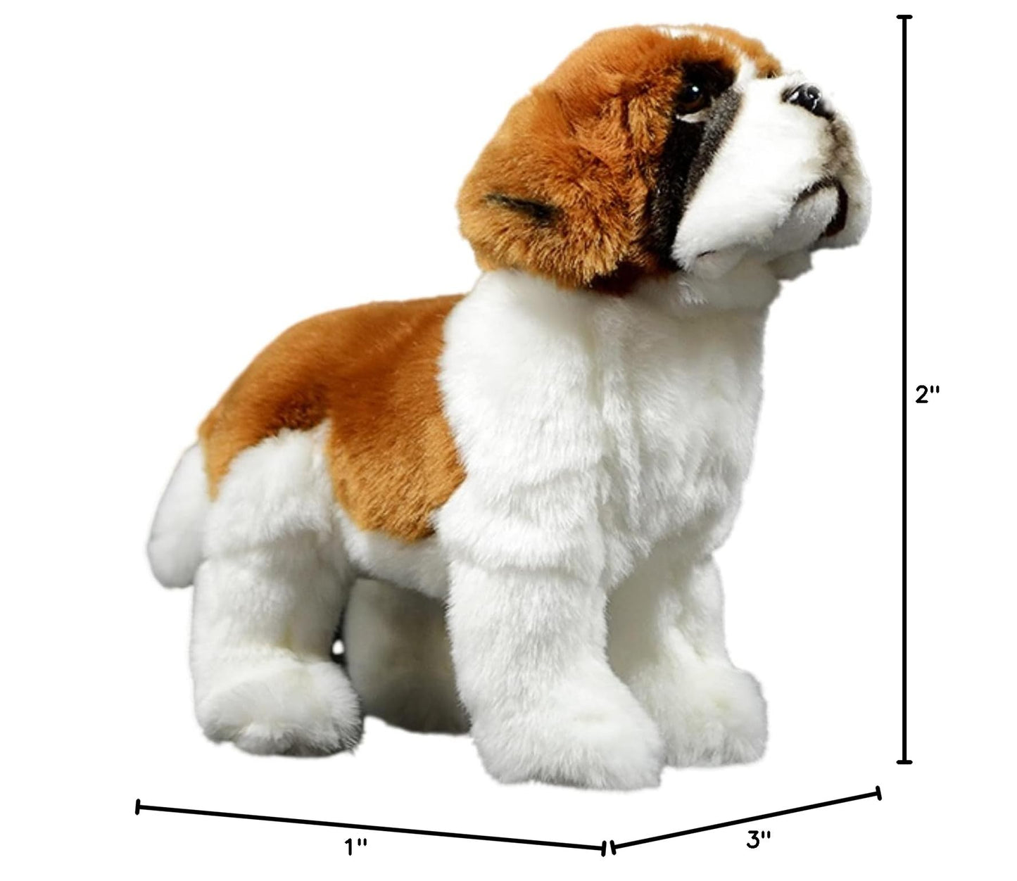 Saint Bernard Dog Stuffed Animal-Brown 10.24",Puppy Plush Toy, Dog Stuffed Animal,Soft Girl Toys,Gifts for Kids, Home Decor,Hugging Toy